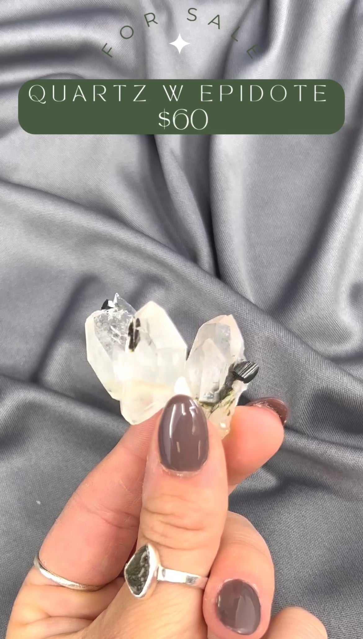 Epidote in Quartz