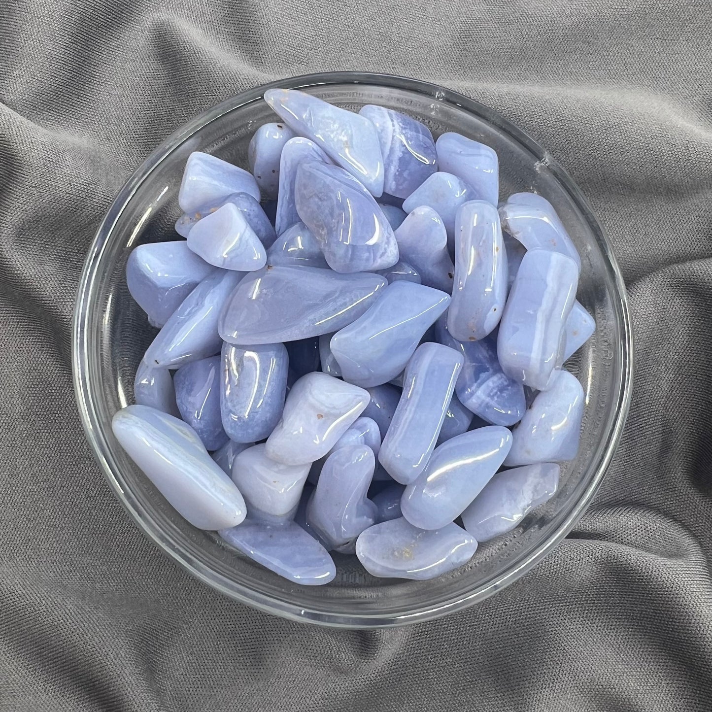 Blue Chalcedony Tumbled