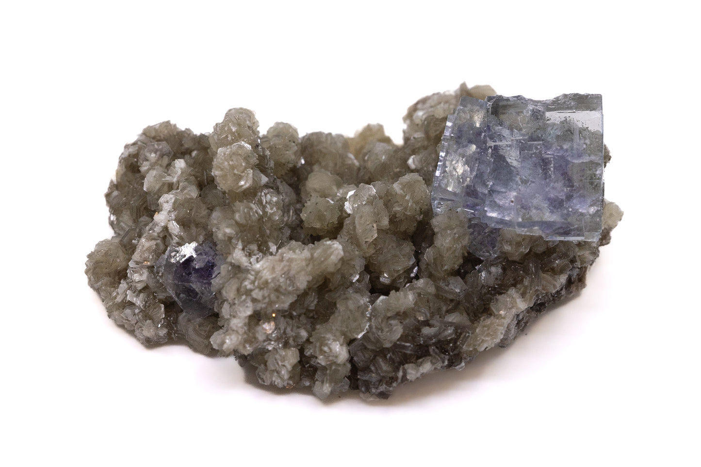 Fluorite on Muscovite - Hunan, China