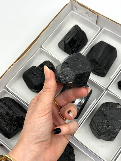 Black Tournaline Mineral Flat