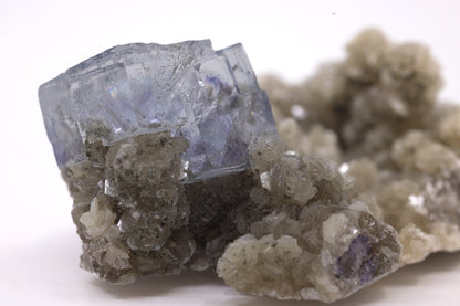 Fluorite on Muscovite - Hunan, China