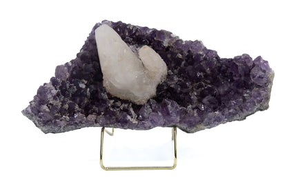 Amethyst Cluster with Calcite - Brazil