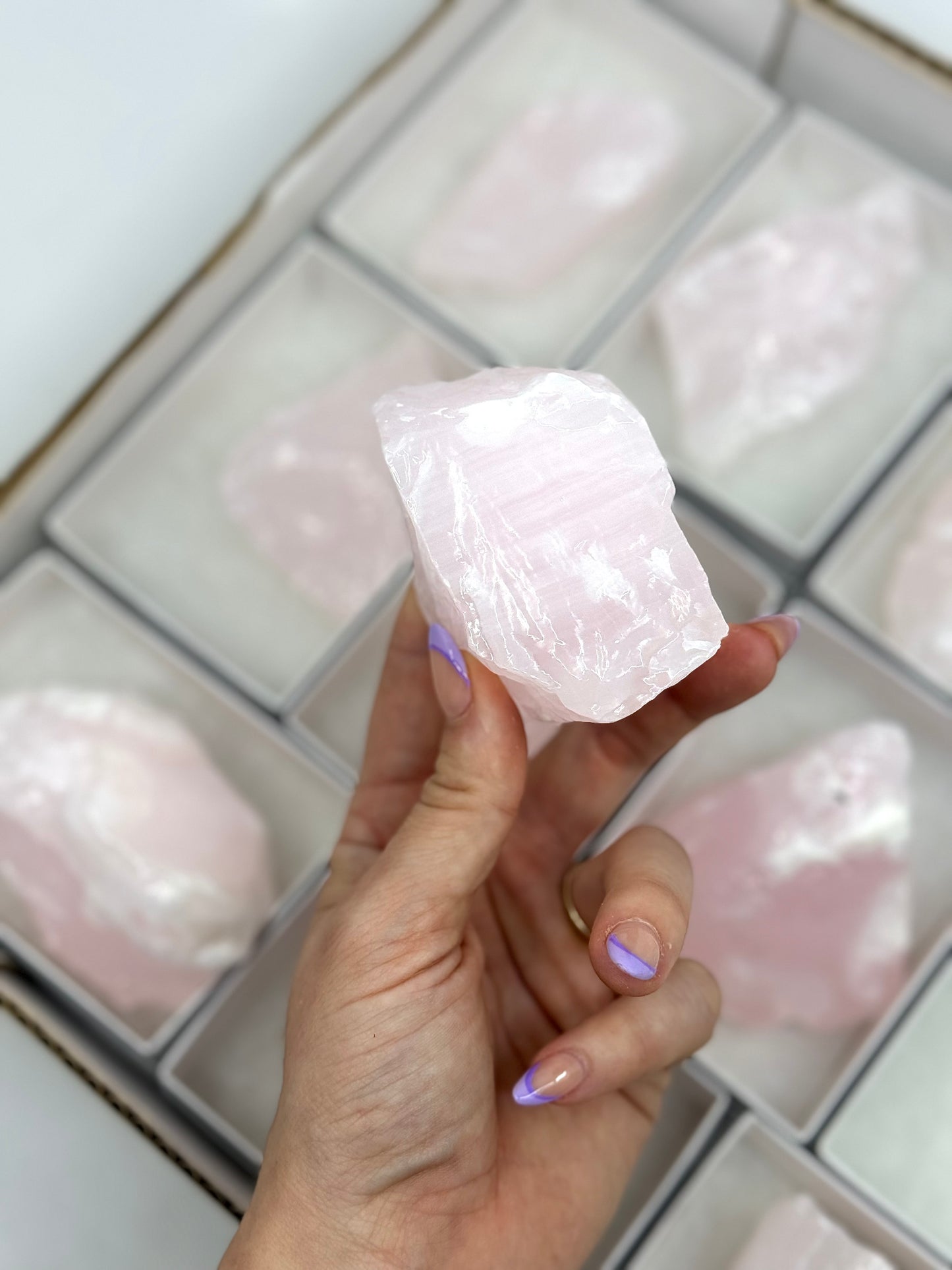 Pink Calcite Mineral Flat