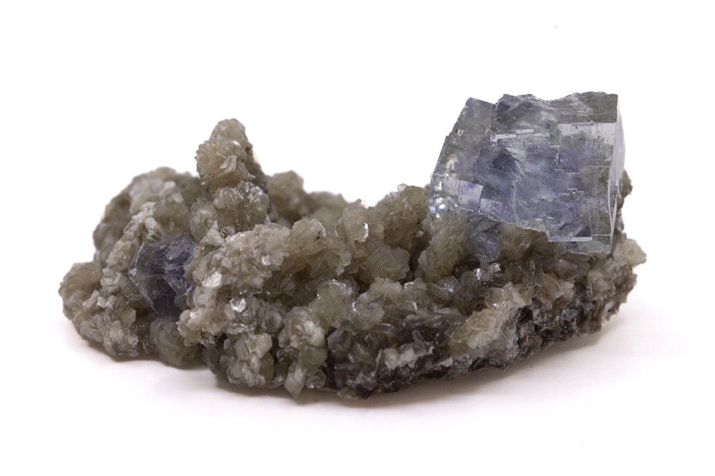 Fluorite on Muscovite - Hunan, China