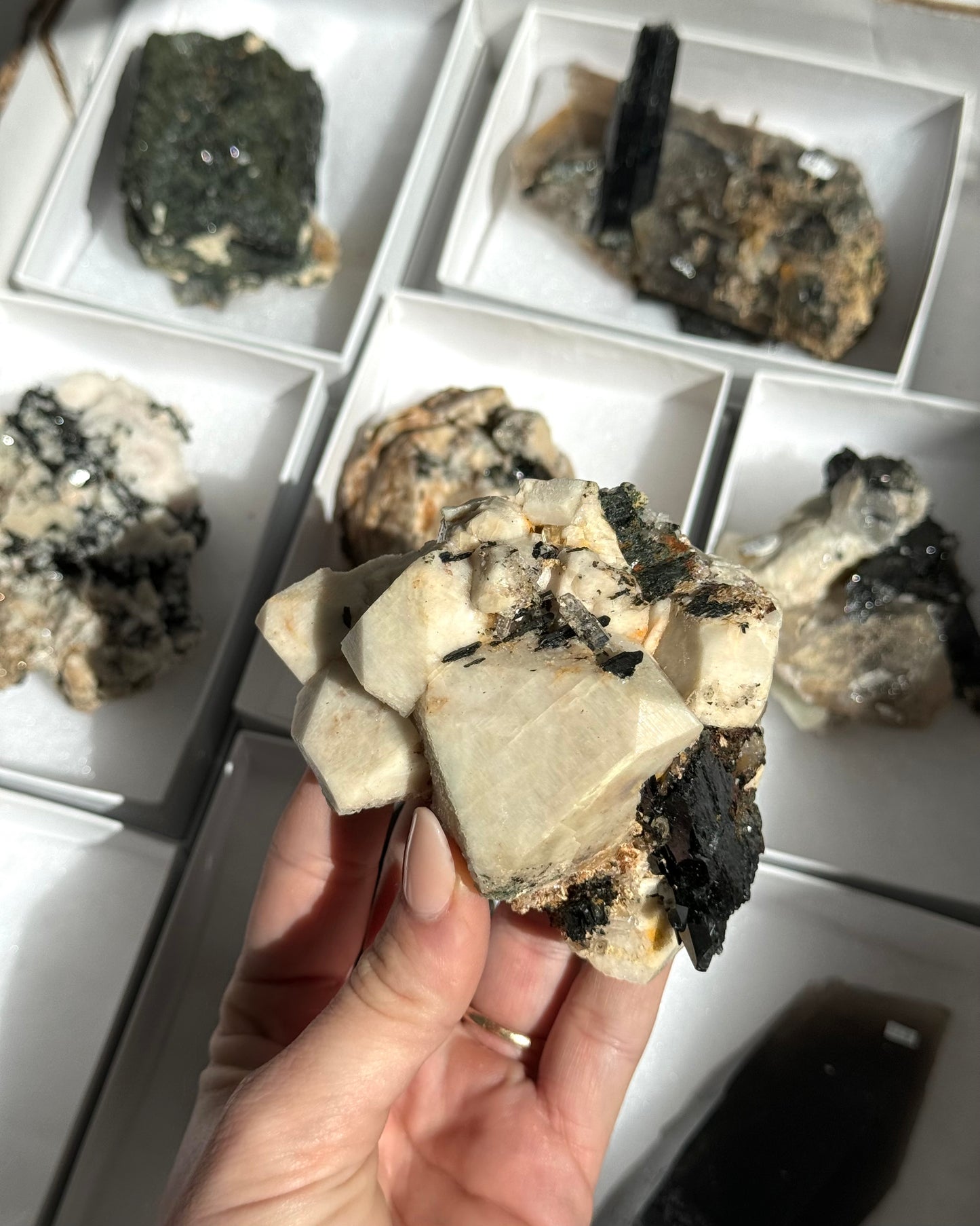 Aegerine / Smoky Quartz / Feldspar Mineral Flat