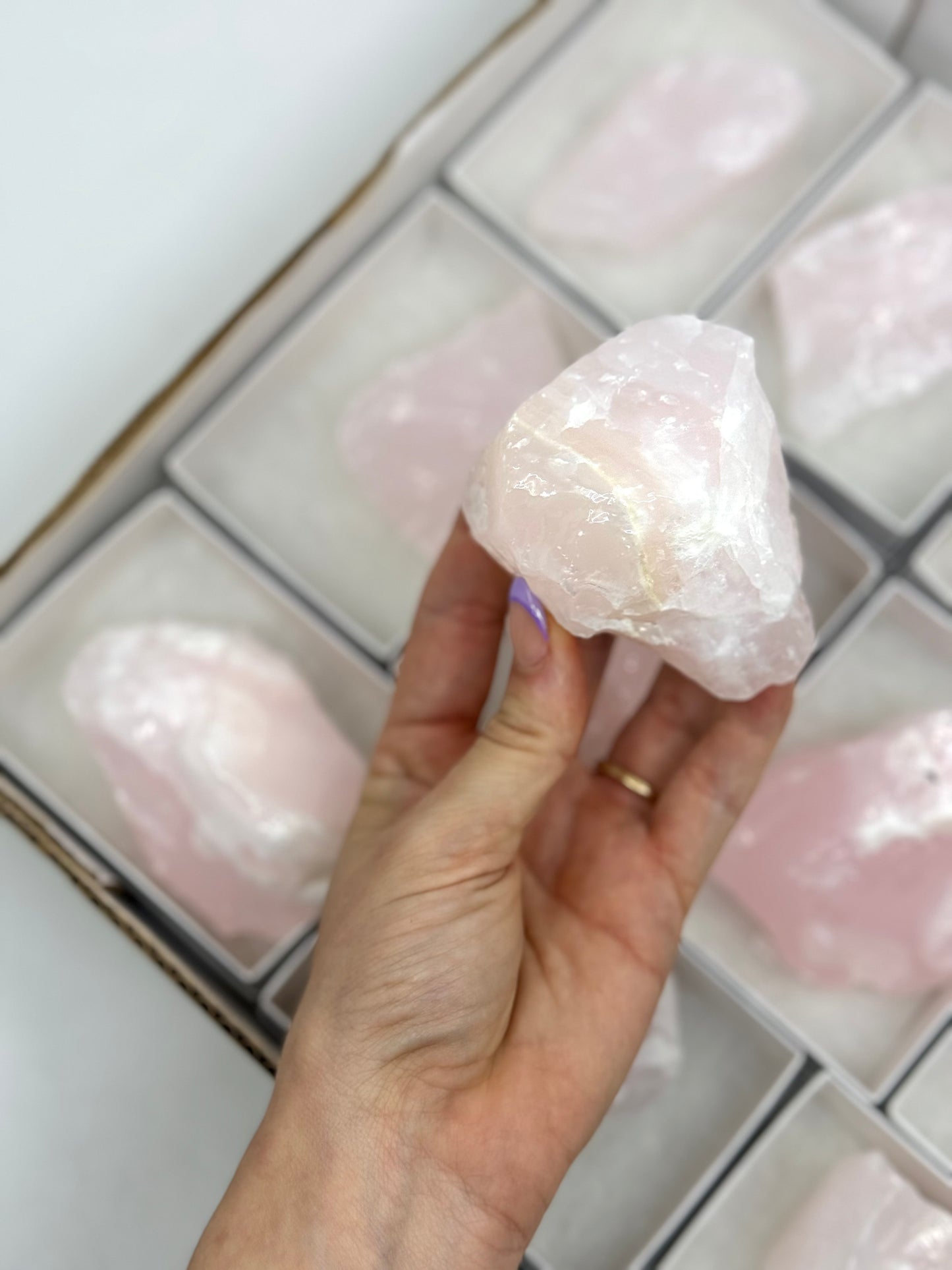 Pink Calcite Mineral Flat