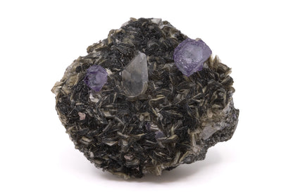 Fluorite with Quartz on Muscovite - Hunan, China