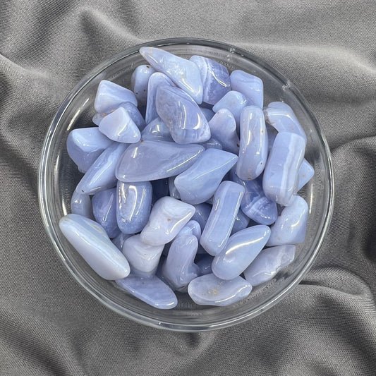 Blue Chalcedony Tumbled